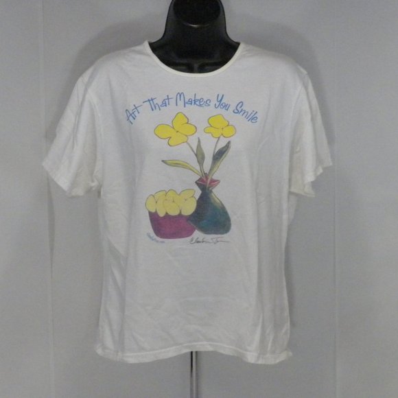 Beefy Silver Art Makes You Smile Claudia Tree Tee‎ - Picture 2 of 9